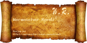Wermescher René névjegykártya